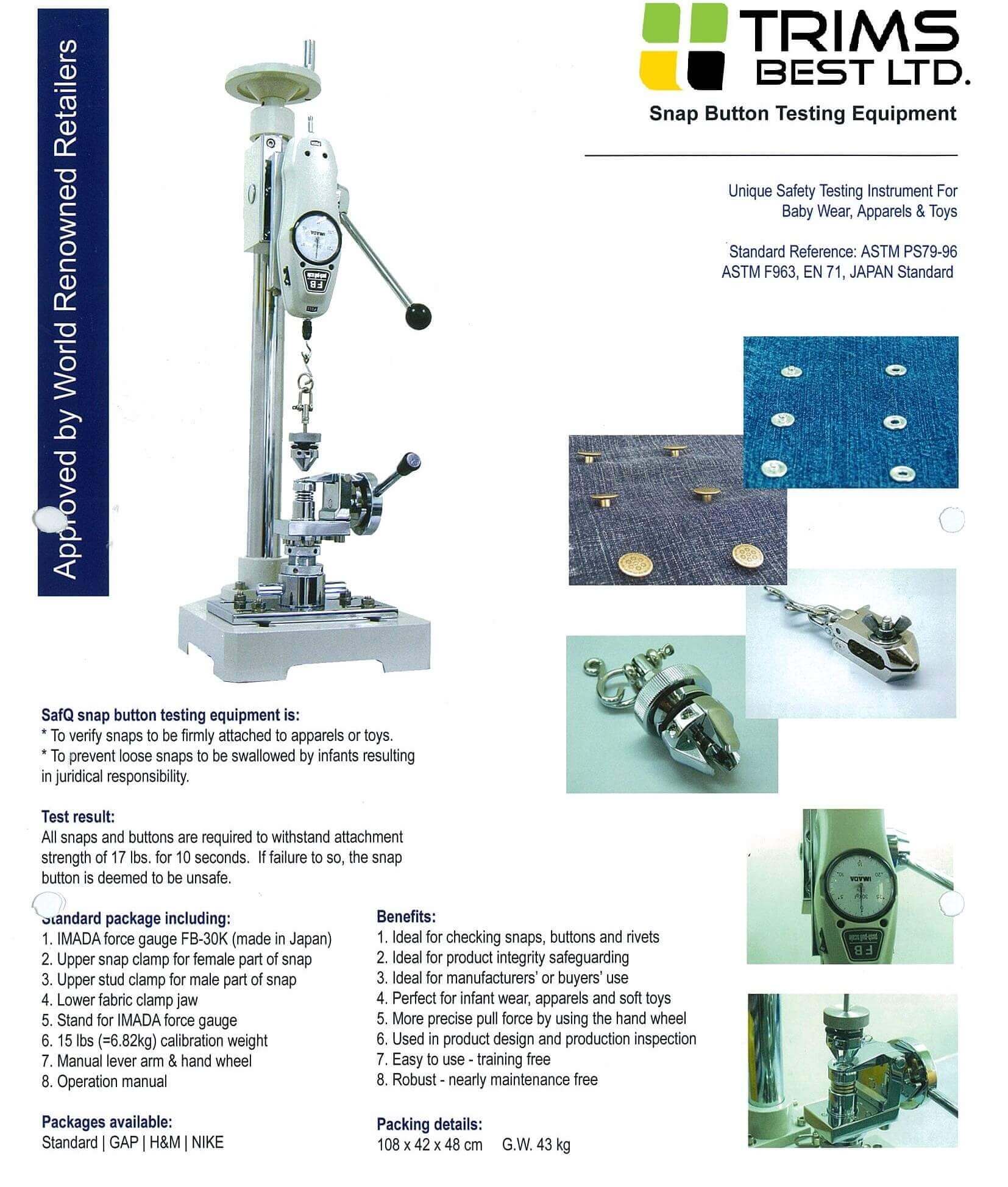 SafGuard Button Pull Tester Machine in Bangladesh