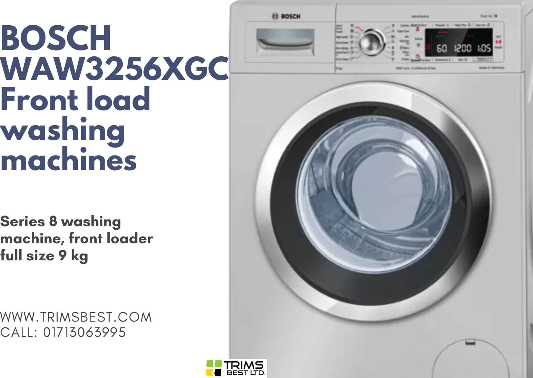 BOSCH
WAW3256XGC
Front load washing machines